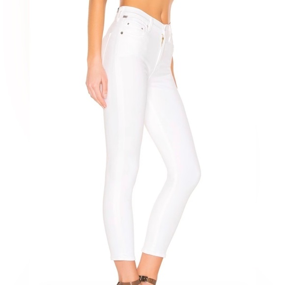 CITIZENS OF HUMANITY Sz 32 Rocket Crop High Rise Skinny White Jeans - Picture 2 of 11